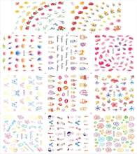 E468-478 3D Flower Simulation Nail Art Sticker