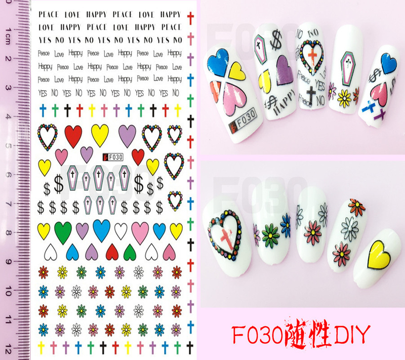 F030 DIY Design 3D Self Adhesive Nail Art Sticker