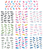 E424-434 3D Feather Simulation Nail Art Sticker