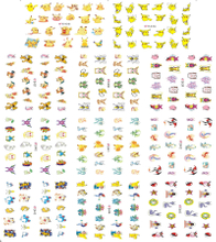 E435-445 3D Digimon Simulation Nail Art Sticker