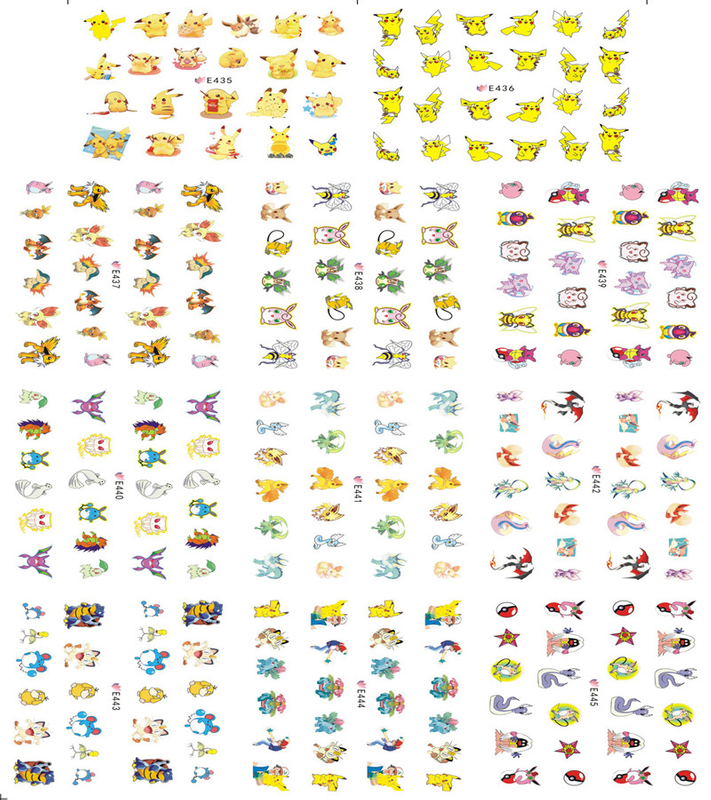 E435-445 3D Digimon Simulation Nail Art Sticker