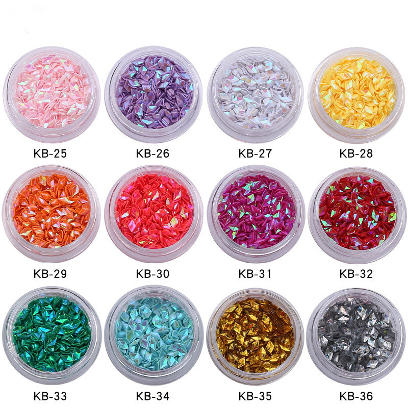 Small Diamond Nail Sequins Set 