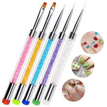 Nail Drawing Liner Gel Brush with Stamping