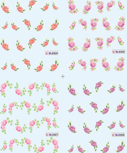 Flower Design Water Nail Sticker