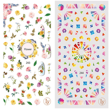 LY243-244 Thin 3D Flower Nail Art Sticker