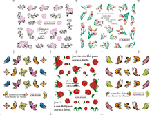 Flower Water Nail Sticker Nail Decal 