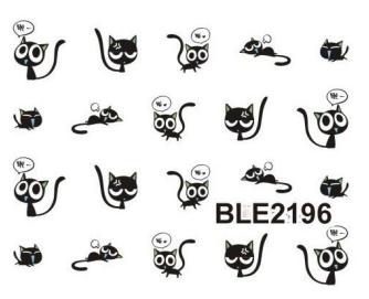 Cat Water Nail Sticker Nail Decal