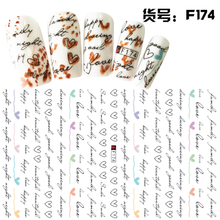 F174 DIY Design 3D Self Adhesive Words Nail Art Sticker