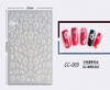 CC-003 3D White Transparent Flower Nail Sticker