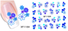 XF1181-1186 Flower Water Nail Sticker