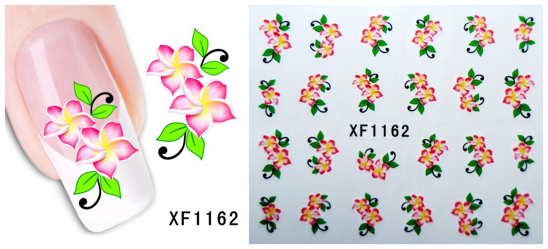 XF1157-1162 Flower Water Nail Sticker