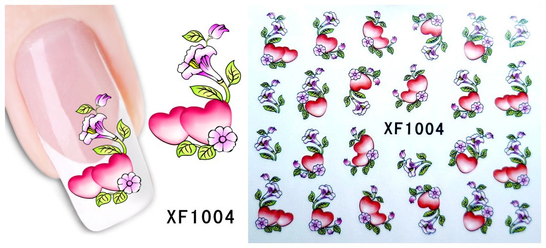 XF1001-1006 Flower Water Nail Sticker