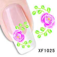 XF1025-1030 Flower Water Nail Sticker
