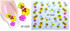 XF1019-1024 Flower Water Nail Sticker