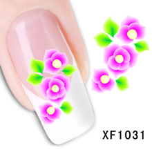 XF1031-1036 Flower Water Nail Sticker