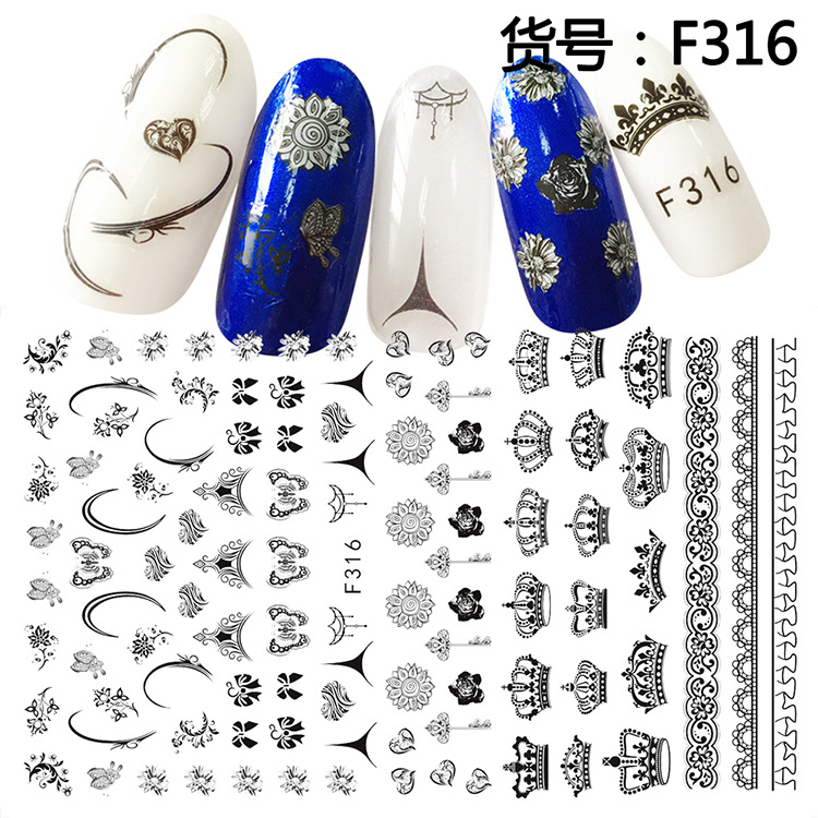 F316 DIY Design 3D Self Adhesive Butterfly Nail Art Sticker