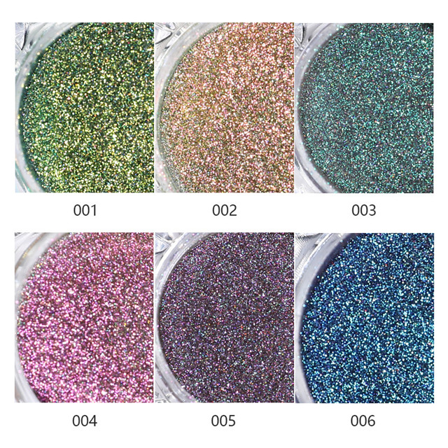 Laser Peacock Powder Rainbow Colorful Nail Glitter Powder