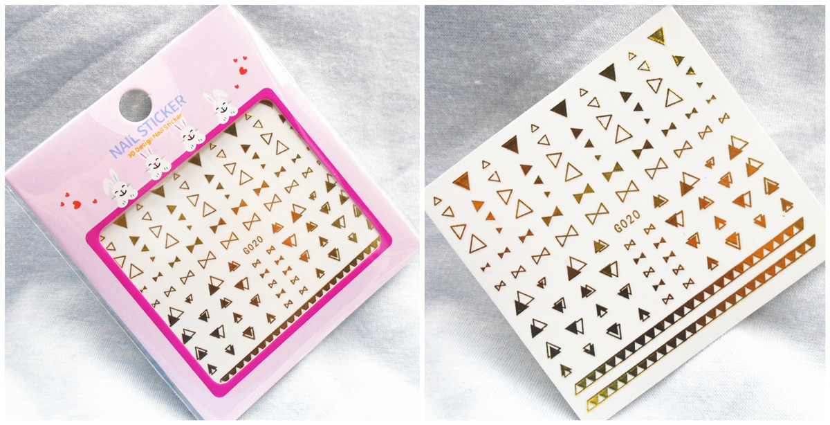 G019-024 3D Gold Nail Art Sticker
