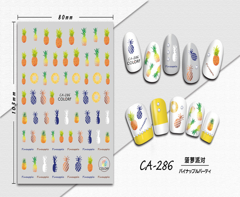 CA-286 3D Pineapple Party Nail Sticker
