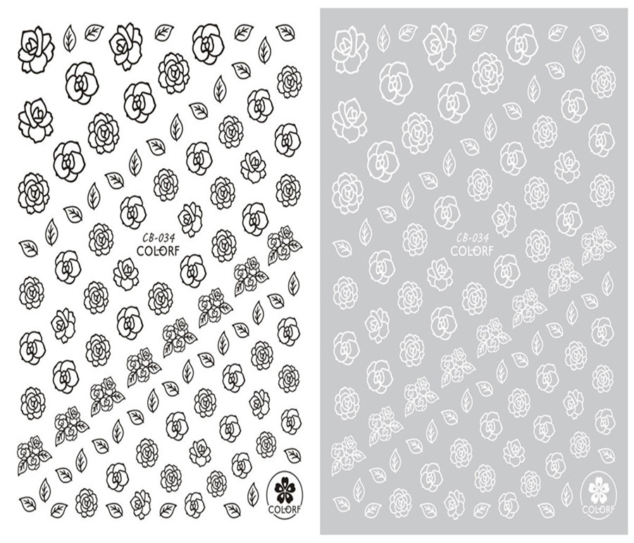 CB-034 3D Flower Nail Art Sticker