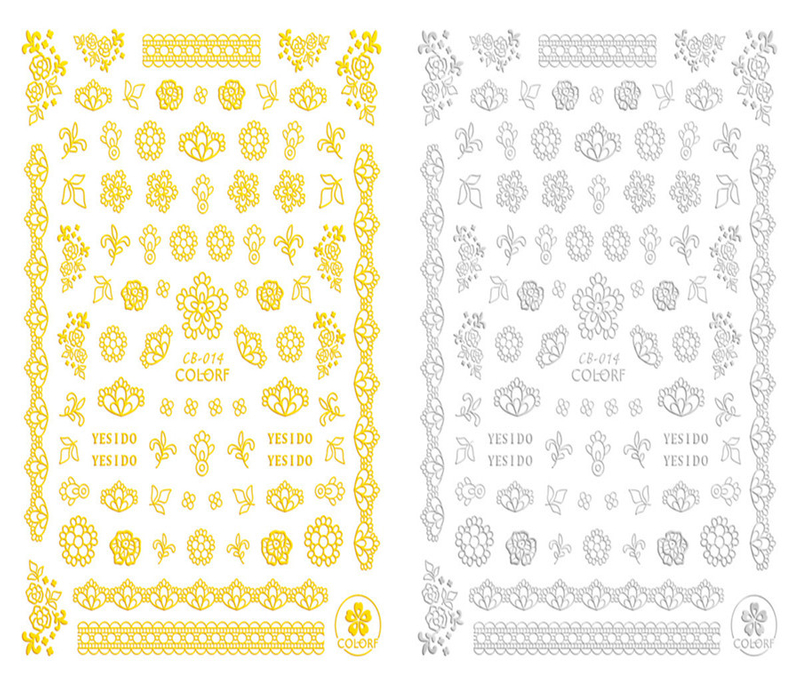 CB-014 3D Flower Nail Art Sticker