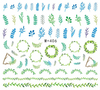 M+406-412 Flower Water Nail Sticker 