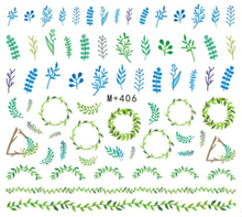 M+406-412 Flower Water Nail Sticker 