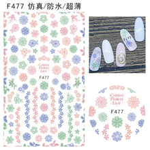 F477 DIY Design 3D Self Adhesive Flower Nail Art Sticker