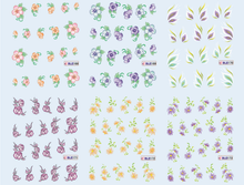 Flower Water Nail Sticker