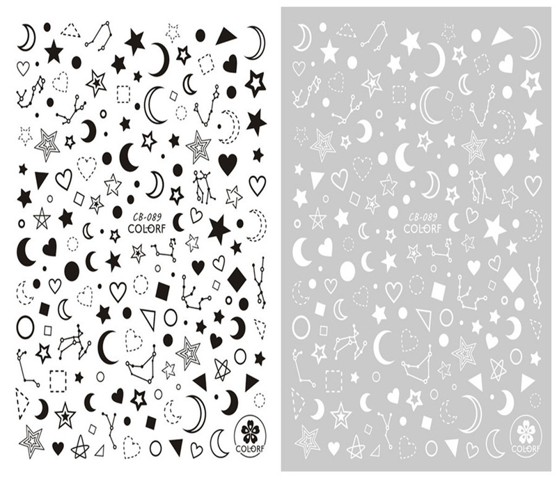 CB-089 3D Moon Star Nail Art Sticker