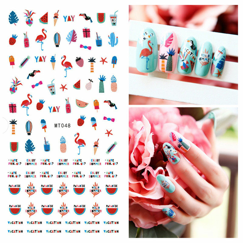 MT048 3D Summer Nail Art Sticker