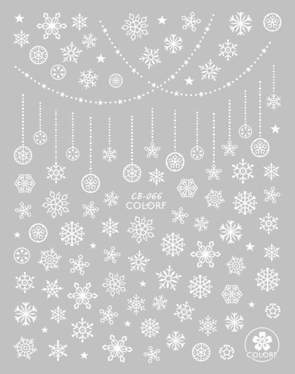 CB-066 3D Snowflake Christmas Nail Sticker
