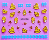 XF6153-6158 3D Gold Metal Nail Art Sticker 