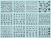 HBJY157-168 3D Black Letters Nail Art Sticker 