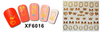 XF6013-6018 3D Gold Metal Nail Art Sticker 