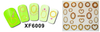 XF6007-6012 3D Gold Metal Nail Art Sticker 