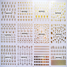 HBJY037-048 3D Gold Nail Art Sticker 