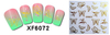 XF6067-6072 3D Gold Metal Nail Art Sticker 