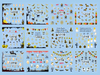 TJ205-216 3D Gold Halloween Nail Art Sticker 