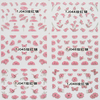 TJ037-048 3D Rose Silver Butterfly Nail Art Sticker 