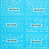 HBJY061-072 3D White Zipper Nail Art Sticker 