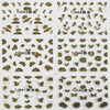 TJ037-048 3D Black Gold Butterfly Nail Art Sticker 