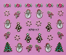 XF6112-6117 3D Gold Metal Nail Art Sticker 