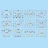 TJ265-276 3D Silver Insect Nail Art Sticker 