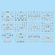 TJ265-276 3D Silver Insect Nail Art Sticker 