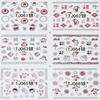 TJ061-072 3D Silver Blessing Nail Art Sticker 