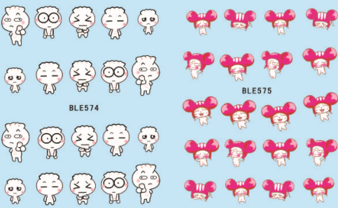 Cartoon Water Nail Sticker