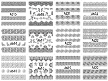 A613-624 Lace Water Nail Sticker