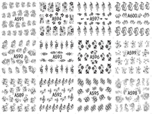 A589-600 Flower Water Nail Sticker