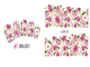 BN001-006 Flower Water Nail Sticker